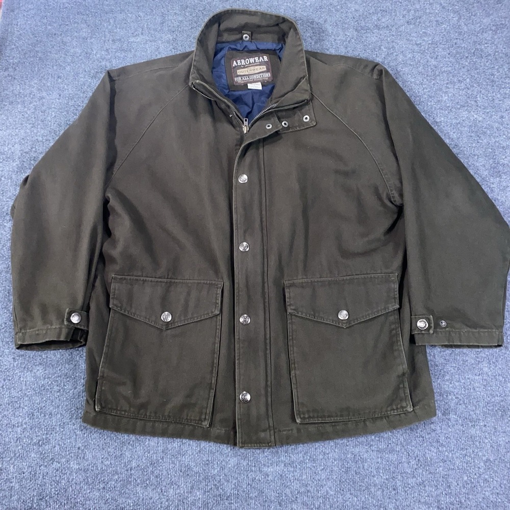 VTG Aeropostale Aerowear Y2K Men L Down Filled 3in1 Jacket Shell Only Chore RARE